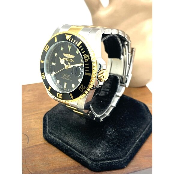 Invicta Men's Watch 36973 Pro Diver Automatic Black Dial Two Tone Steel 44mm - Picture 2 of 15